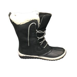 Sorel Out and About Plus Tall Boot Waterproof Winter Black 6M NWT